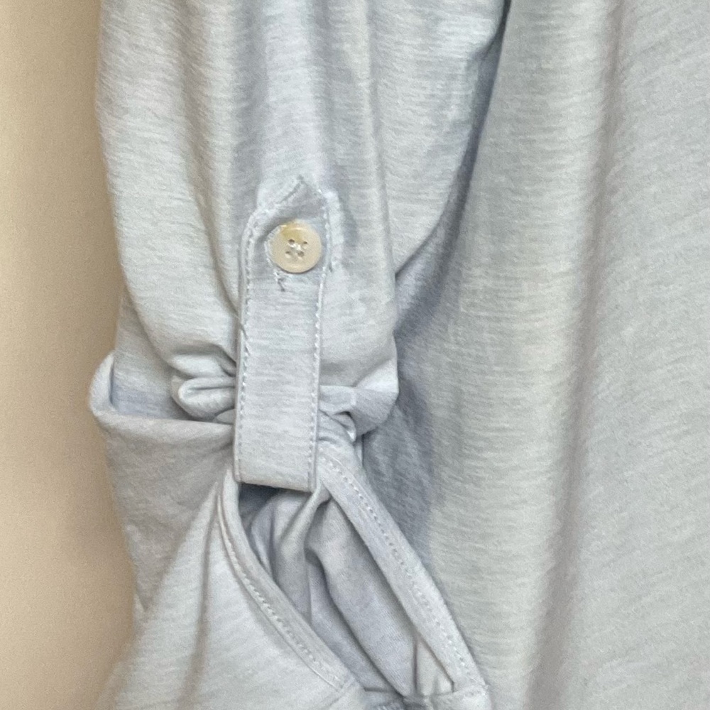 Lands' End Blue Oversized Blouse, 1X - Picture 4 of 6